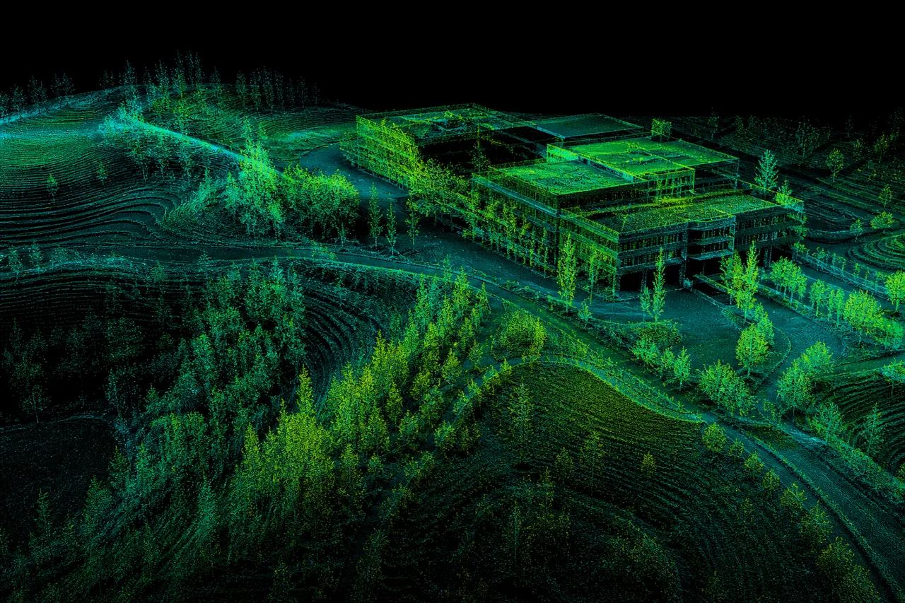 LiDAR point cloud ile 3D arazi taraması