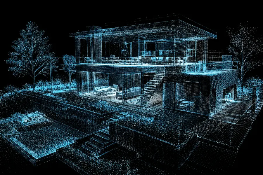 LiDAR ile yapı nokta bulutu
